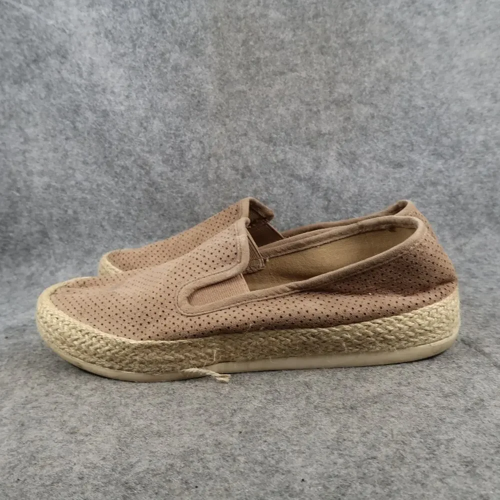 ESpirit Shoes Womens 8.5 Casual Espadrille Slip On Sneakers Perforated Lifestyle